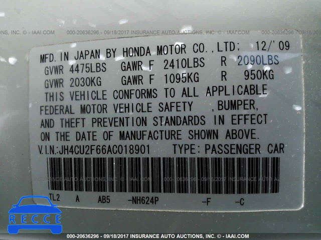 2010 Acura TSX JH4CU2F66AC018901 image 8