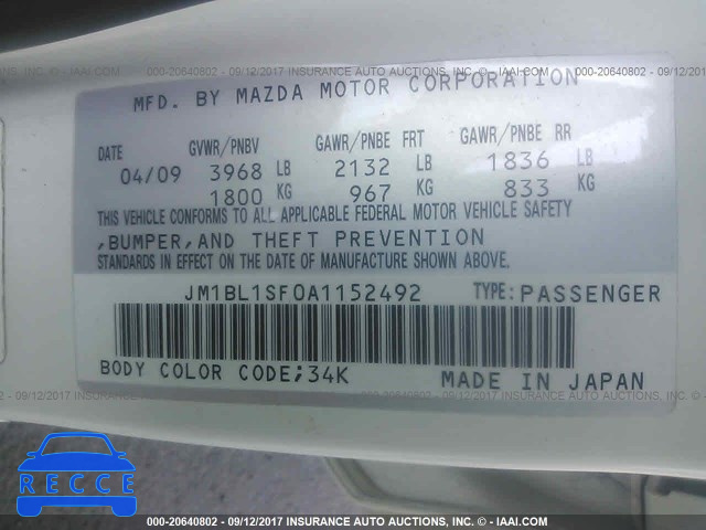 2010 Mazda 3 JM1BL1SF0A1152492 image 8