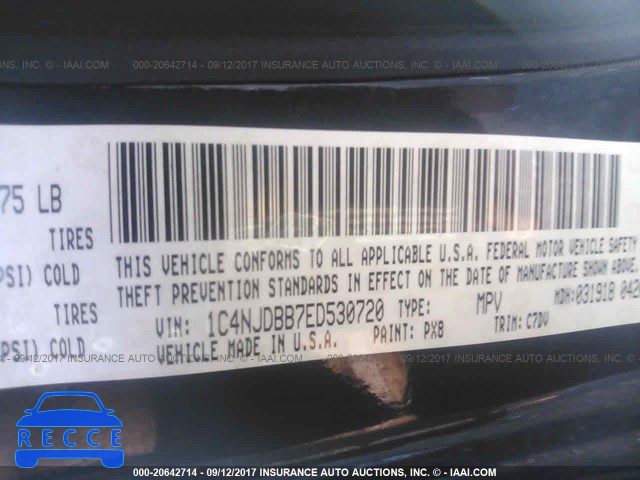 2014 Jeep Compass 1C4NJDBB7ED530720 image 8