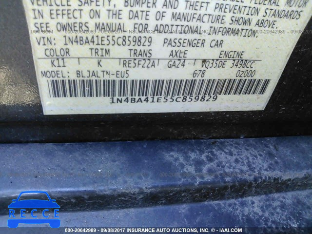 2005 NISSAN MAXIMA 1N4BA41E55C859829 image 8