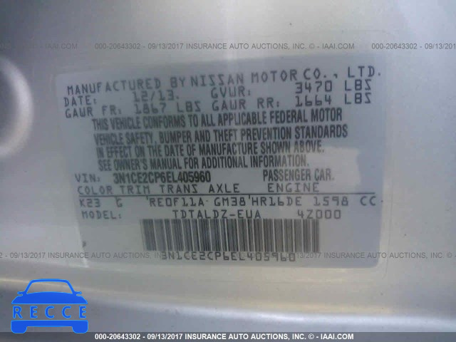 2014 Nissan Versa Note 3N1CE2CP6EL405960 image 8