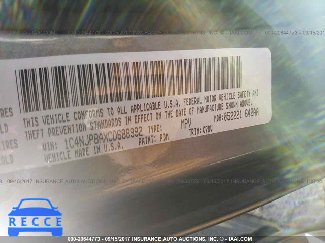 2012 Jeep Patriot SPORT 1C4NJPBAXCD688992 image 8