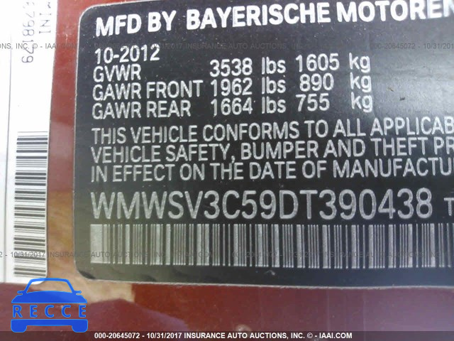 2013 Mini Cooper S WMWSV3C59DT390438 image 8