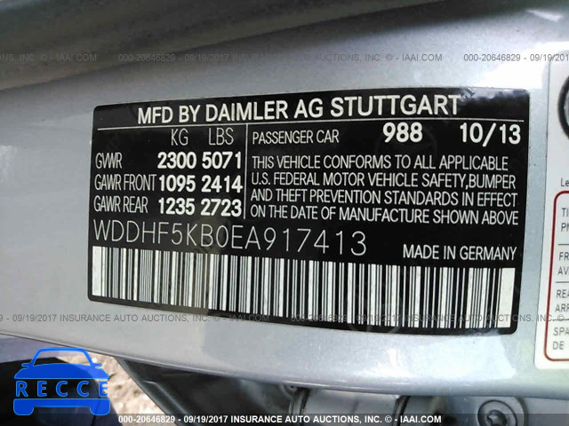 2014 Mercedes-benz E 350 WDDHF5KB0EA917413 image 8
