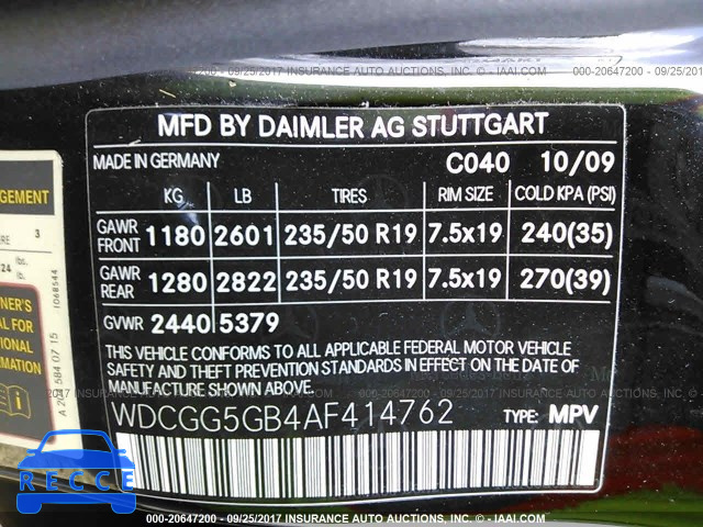 2010 Mercedes-benz GLK 350 WDCGG5GB4AF414762 Bild 8