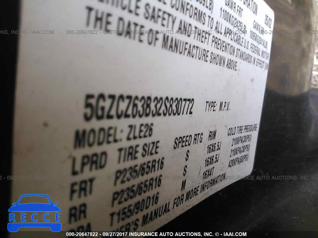 2002 Saturn VUE 5GZCZ63B32S830772 image 8