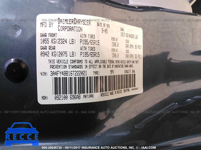 2006 Chrysler PT Cruiser 3A4FY48B16T222021 image 8
