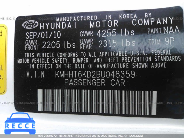 2011 Hyundai Genesis Coupe 2.0T KMHHT6KD2BU048359 image 8