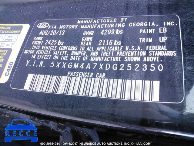 2013 KIA Optima 5XXGM4A7XDG252350 image 8