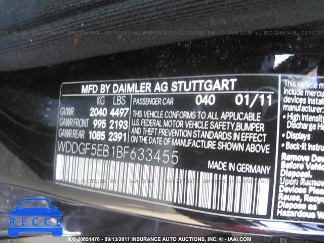 2011 MERCEDES-BENZ C 300 WDDGF5EB1BF633455 image 8