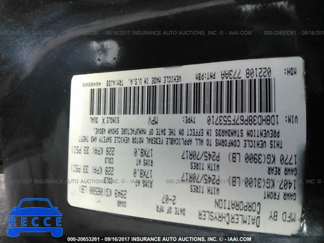 2007 Dodge Durango SXT 1D8HD38P67F553710 image 8