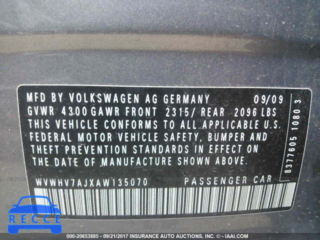2010 Volkswagen GTI WVWHV7AJXAW135070 image 8