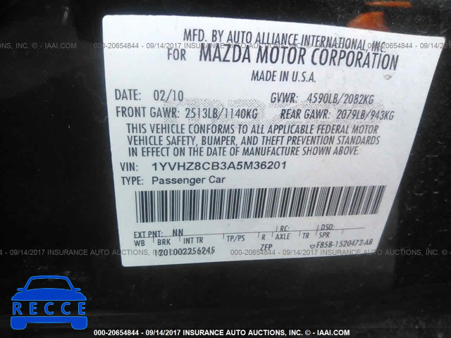 2010 Mazda 6 S 1YVHZ8CB3A5M36201 зображення 8