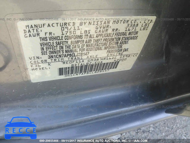 2012 Nissan Versa 3N1CN7AP8CL828147 image 8
