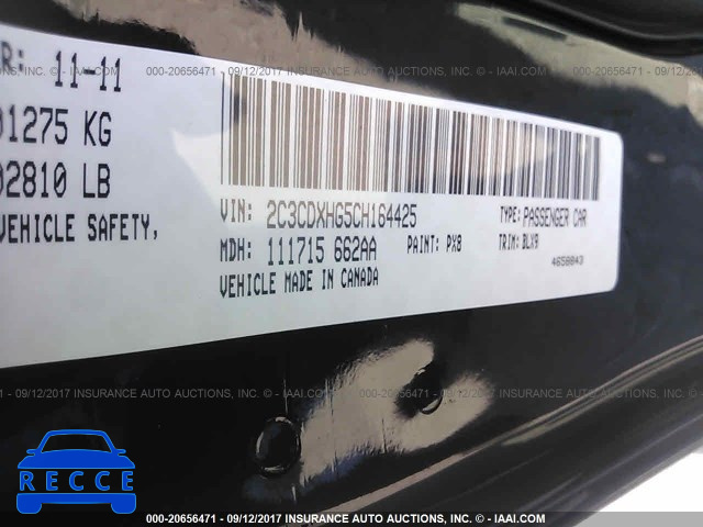 2012 Dodge Charger SXT 2C3CDXHG5CH164425 image 8