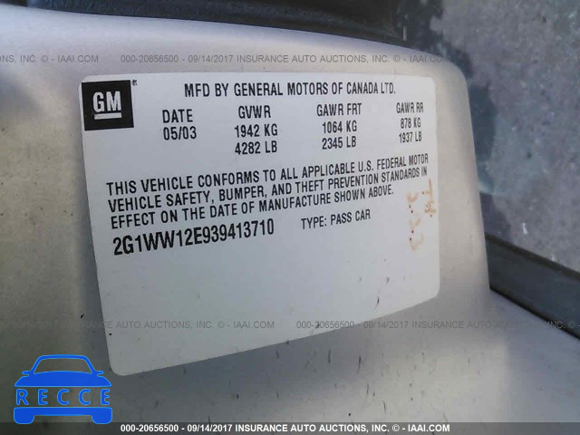 2003 Chevrolet Monte Carlo LS 2G1WW12E939413710 Bild 8