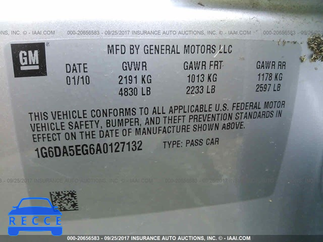 2010 Cadillac CTS 1G6DA5EG6A0127132 image 8