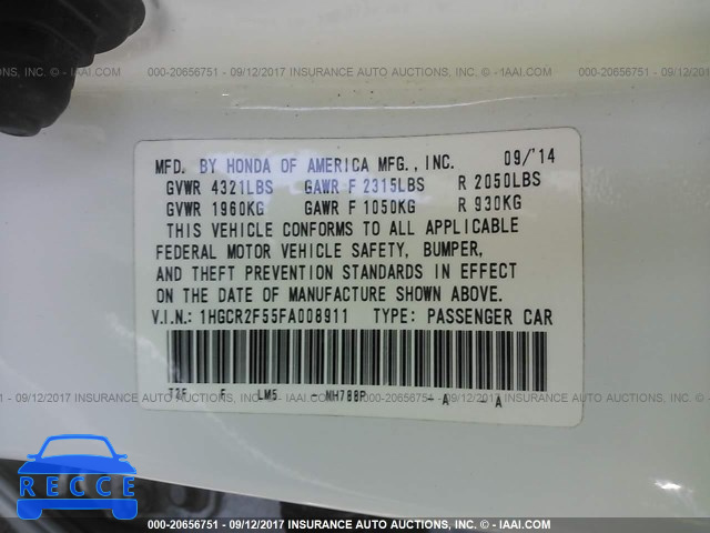 2015 Honda Accord 1HGCR2F55FA008911 image 8