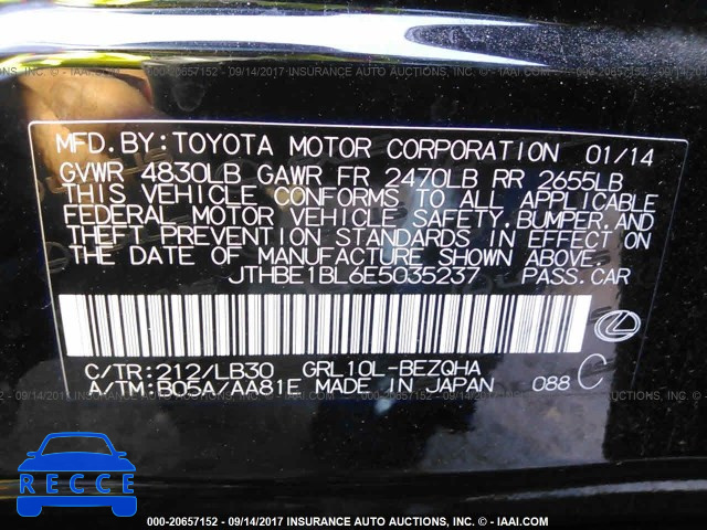 2014 Lexus GS 350 JTHBE1BL6E5035237 зображення 8