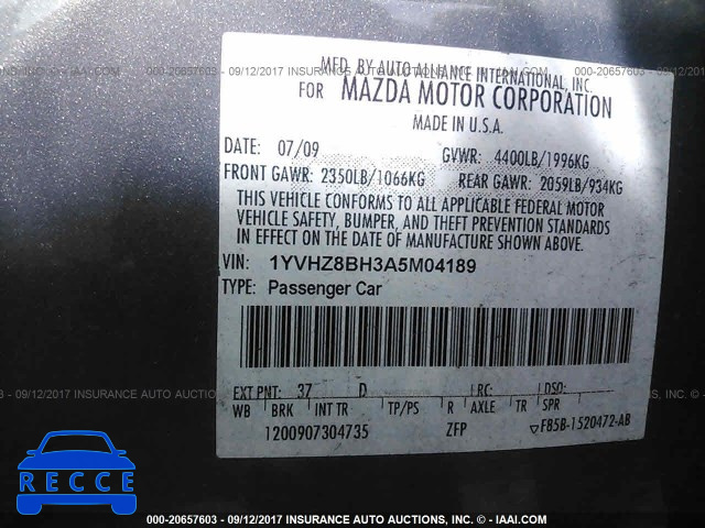 2010 Mazda 6 1YVHZ8BH3A5M04189 image 8