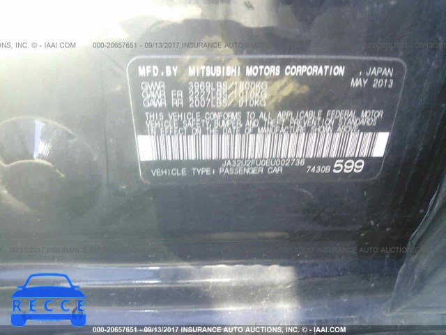 2014 Mitsubishi Lancer JA32U2FU0EU002736 image 8