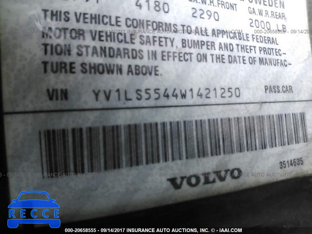 1998 Volvo S70 YV1LS5544W1421250 зображення 8