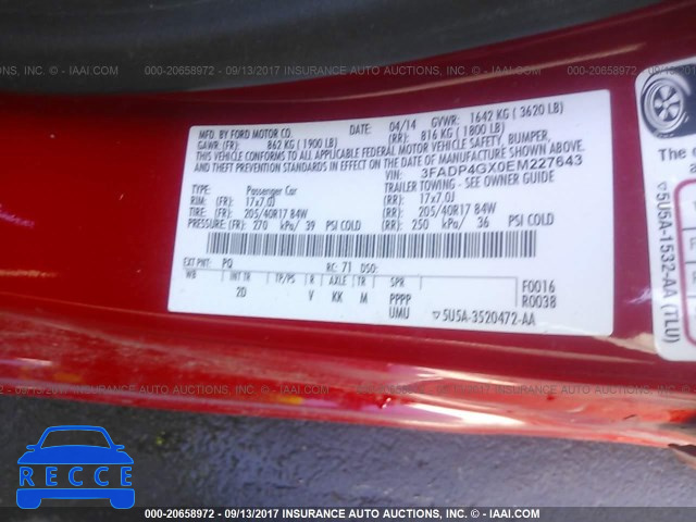 2014 Ford Fiesta ST 3FADP4GX0EM227643 image 8