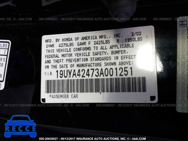 2003 Acura 3.2CL 19UYA42473A001251 image 8