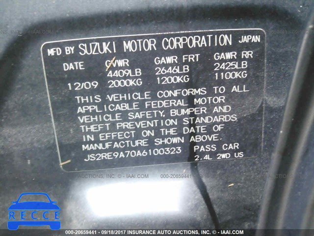 2010 Suzuki Kizashi SLS JS2RE9A70A6100323 зображення 8