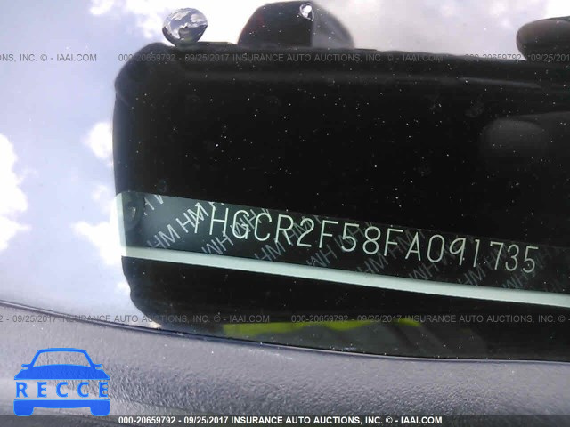 2015 Honda Accord 1HGCR2F58FA091735 зображення 8
