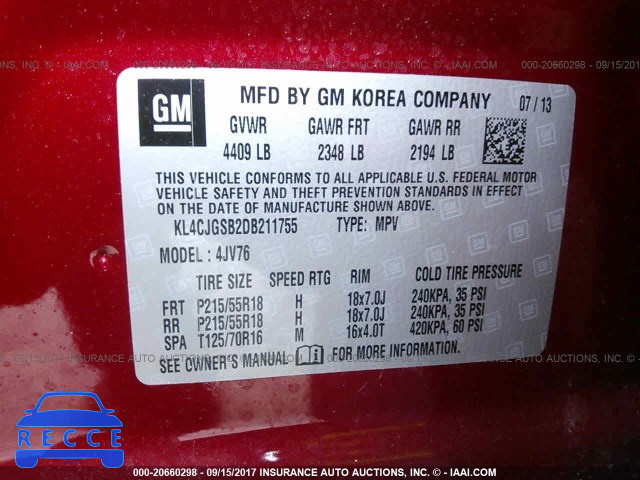 2013 Buick Encore KL4CJGSB2DB211755 image 8