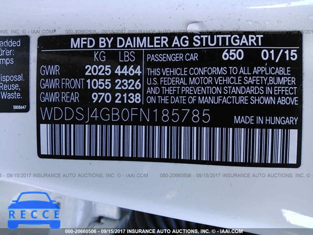 2015 Mercedes-benz CLA WDDSJ4GB0FN185785 image 8