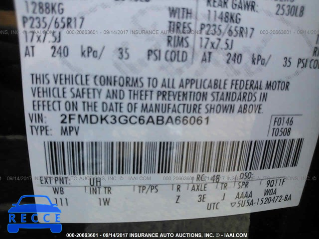 2010 Ford Edge SE 2FMDK3GC6ABA66061 image 8