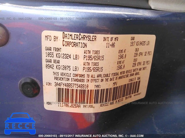 2007 CHRYSLER PT CRUISER 3A4FY48B57T548910 image 8