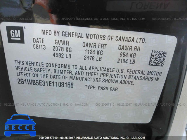 2014 Chevrolet Impala Limited LT 2G1WB5E31E1108166 image 8