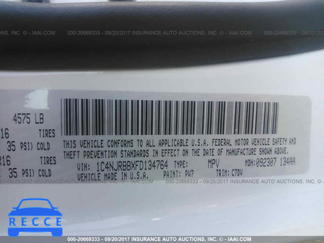 2015 Jeep Patriot 1C4NJRBBXFD134764 image 8