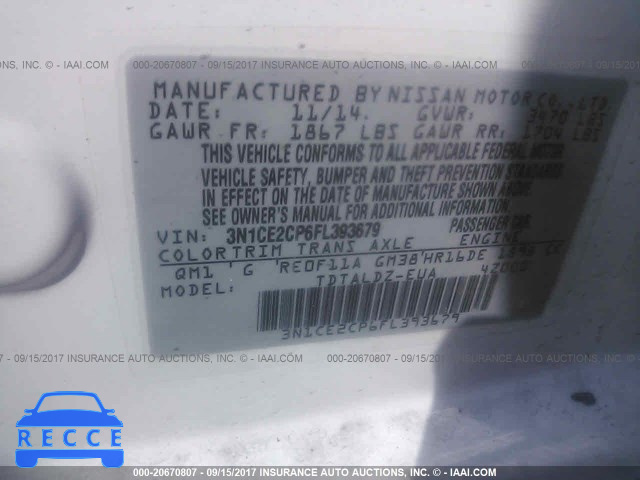 2015 Nissan Versa Note 3N1CE2CP6FL393679 Bild 8