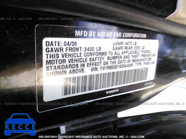 2006 Volvo S60 YV1RS592162554996 зображення 8