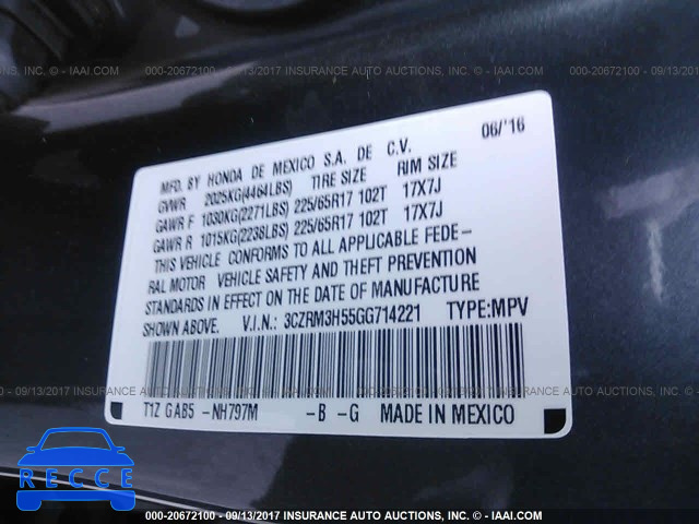 2016 Honda CR-V 3CZRM3H55GG714221 image 8