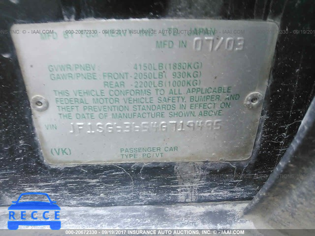 2004 Subaru Forester 2.5X JF1SG63654G719495 image 8