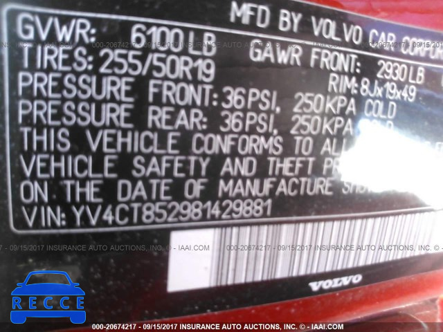 2008 Volvo XC90 SPORT YV4CT852981429881 зображення 8