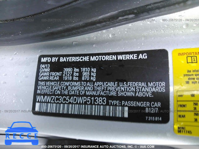 2013 Mini Cooper WMWZC3C54DWP51383 image 8