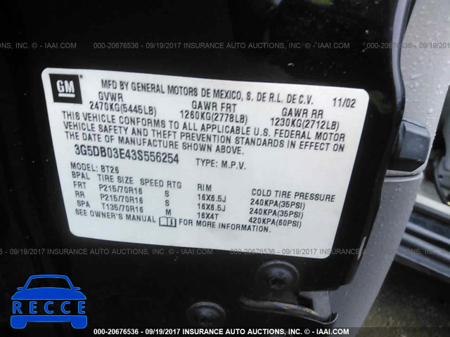 2003 Buick Rendezvous CX/CXL 3G5DB03E43S556254 image 8