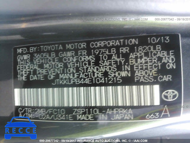 2014 Scion XD JTKKUPB44E1041215 image 8