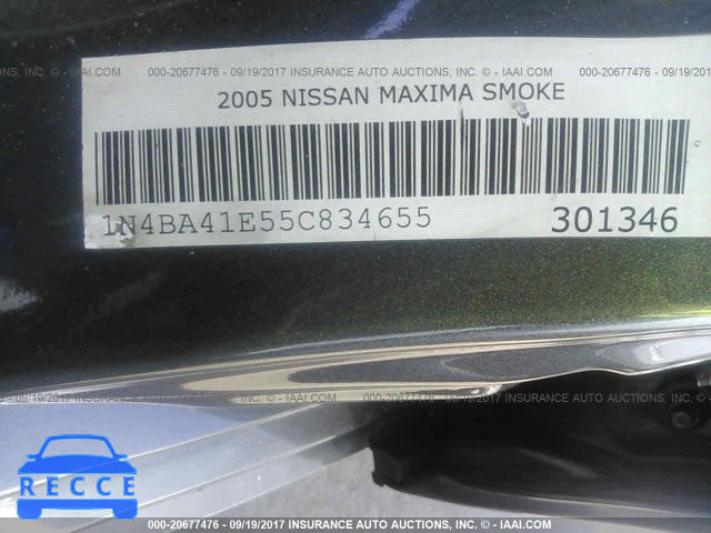 2005 NISSAN MAXIMA 1N4BA41E55C834655 image 8