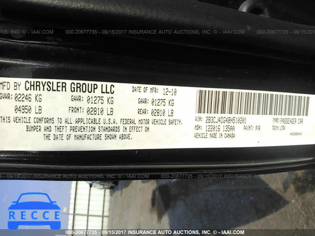 2011 Dodge Challenger 2B3CJ4DG4BH510201 image 8