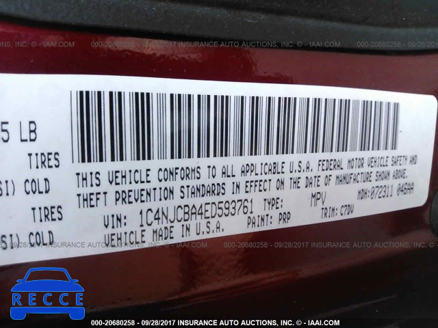 2014 Jeep Compass SPORT 1C4NJCBA4ED593761 image 8