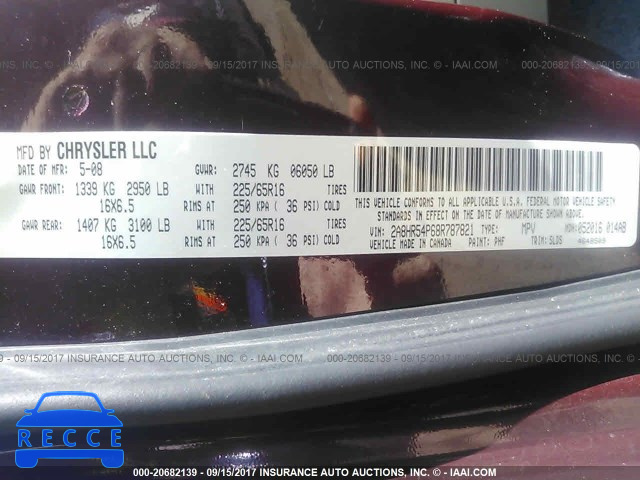 2008 Chrysler Town and Country 2A8HR54P68R787821 Bild 8