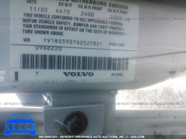 2006 Volvo S60 2.5T YV1RS592762527821 зображення 8