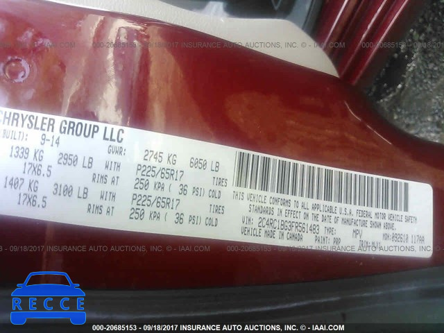 2015 Chrysler Town and Country 2C4RC1BG3FR561483 image 8